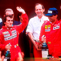 Alboreto Prost and Berger on the Monaco Podium 1988