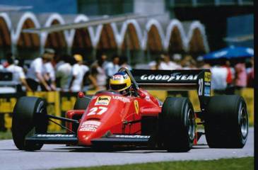 alboreto with the Ferrari F1/86