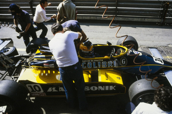 michele driving a Minardi 1981
